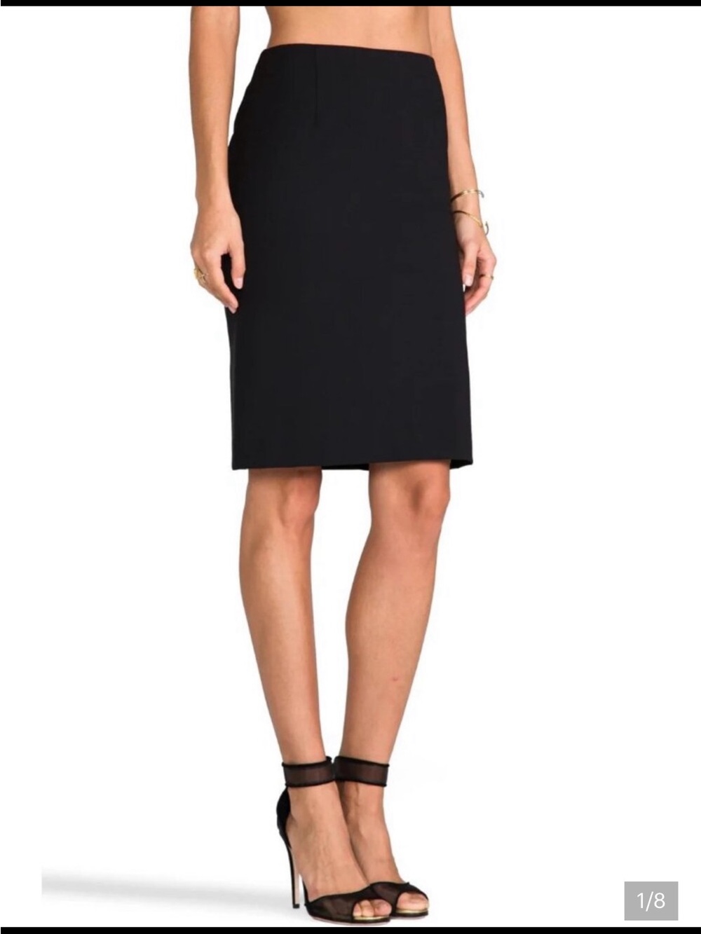 Vintage Theory Golda Tailor Pencil Skirt in Black